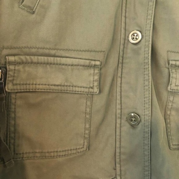 ANTHROPOLOGIE Marrakech Army Green Faux Fur Collared Cadet Jacket Small NEW - Picture 6 of 16